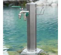 304 Stainless Steel Vertical Garden Water Column Freestanding Hose Stand with Lock Faucet Outdoor Decorative Fountain for Irrigation and Watering-A Style-80 * 6.4cm