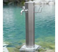 304 Stainless Steel Vertical Garden Water Column Freestanding Hose Stand with Lock Faucet Outdoor Decorative Fountain for Irrigation and Watering-A Style-80 * 6.4cm