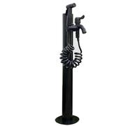 304 Stainless Steel Vertical Garden Water Column, Freestanding Hose Stand with Locking Faucet, Outdoor Antifreeze Water Dispenser & Fountain Irrigation Feature