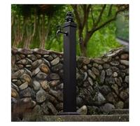304 Stainless Steel Vertical Garden Water Column, Outdoor Courtyard Water Feature, Independent Garden Water Pipe with Locking All-Copper Faucet (E, 116cm)