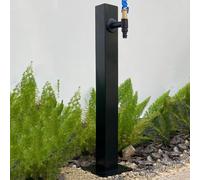 304 Stainless Steel Vertical Garden Water Column with Dual Freeze-Proof Faucets, Durable Outdoor Water Dispenser for Efficient Gardening and Irrigation Solutions