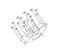 304 Stainless Steel Vertical Skewer Stand for Air Fryers Grilling Kabobs Space Saving Grills Rack Kitchen Gadget