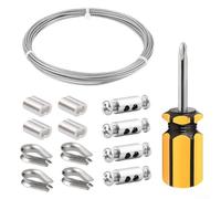 304 Stainless Steel Vinyl Coated Wire Rope Kit for Durable Performance Multi Purpose Utility for Gardening and Hanging (10 meters)