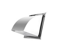 304 Stainless Steel Wall-Mountable Bull-Nose Vent with Fly Screen Mesh, Rainproof, Windproof, Chimney Cowl Cap(35x35cm/13.8x13.8in)