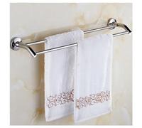 304 Stainless Steel Wall Mounted Folding Towel Rack - Double Bar Swivel Design, Space-Saving 60cm Towel Holder with Shelf for Bathroom & Kitchen Storage Solution