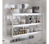 304 Stainless Steel Wall Mounted Kitchen Sto Rack2 Tier MultiPurpose r Shelf for Pots Pans Microwaves & Ses (120x30x75cm)