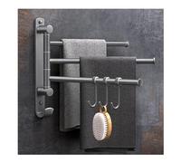 304 Stainless Steel Wall-Mounted Towel Bar, Swinging Bath Towel Rack for Bathroom, Exaggerated Design, Space-Saving Foldable Arm, Pivoting Hand Towel Holder.