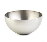 304 Stainless Steel Walled Insulated Mixing Bowl with Wide Rim and Rust Resistant Polished Finish for Salad Serving and Kitchen Food Preparation, Silver 20cm(12cm Silver)