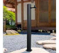304 Stainless Steel Water Column Freestanding Outdoor Hydration Source with Mounting Accessories Floor or Side Mounted Antifreeze Frost Free Faucet Water for Yard(Double spout Faucet Height: 95cm)