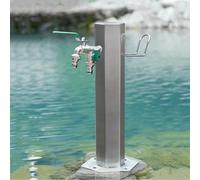 304 Stainless Steel Water Column with Dual Outlet Faucet & Spray Gun Outdoor Antifreeze Faucet for Vertical Gardening Durable Garden Watering Solution