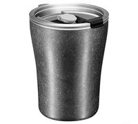 304 Stainless Steel Water Cup with Double Drinking Methods, Smooth Brushed Finish, Suitable for Home and Outdoor Use (gray)