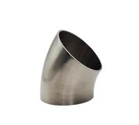 304 Stainless Steel Weld 30/45/60/90° Elbow Pipe Fitting | 19/25/32/38/45/51/57/63/76/89/102/108Mm(45°,25mm x 1.5mm)