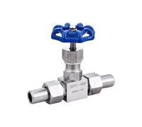304 Stainless Steel Welded Needle Valve J23W-160P Double Union high Pressure Stop Valve Internal Thread 4 Minutes 6 Minutes 1 inch(304-G1)