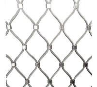 304 Stainless Steel Welded Wire Mesh Safety Net for Balcony and Stairs Fall Protection 5cm Mesh Size Garden Fence 2x3m (6.6x9.8ft) and Secure