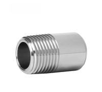 304 Stainless Steel Welding Nipples Male Pipe Fittings Adapter Coupling Thread BSPT 1/4" 3/8" 1/2" 3/4"