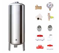 304 Stainless Steel Well Pressure Tank, 16-185 Gallon Well Pressure Tank, Pressurized Water Storage Tanks for Home Farm Bathroom Car Wash Garden Kitchen(60X40cm/23.6x15.7in(60L/16Gal))