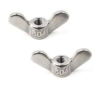 304 Stainless Steel Wing Nut Set M16 Butterfly Nut Hand Twist Fasteners Hardware 2PCS
