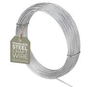 304 Stainless Steel Wire 1.6mm 14 Gauge 1.75m (6Ft), DIY Crafts, Artistic Wire for Jewellery Making, Bailing, Sculpting & Bonsai Training, Rust Resistant And Durable Craft Wire in Various Gauges