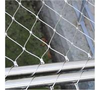 304 Stainless Steel Wire Mesh Flexible Cable Wire Rope X-Type Mesh Animal Poultry Cage Net High Altitude Anti-Fall Netting Fence Mesh for Garden Farm Football Field(2 * 5m)