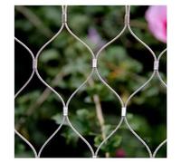 304 Stainless Steel Wire Mesh - Flexible X-Type Cable Rope, 1.5mm/2mm Safety Netting for Garden, Animal Barrier, 1.5x2m (4.9x6.6ft) Metal Wire Mesh