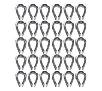 304 Stainless Steel Wire Rope Clamp Set, M2/M3/M6/M8 Sizes for Steel Cable Rigging, 30-Piece Pack with Polished Finish