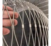 304 Stainless Steel Woven Wire Mesh, Flexible Animal Barrier Fence, 10cm Mesh Holes, 2.5mm Diameter, Garden Farm Safety Net, Durable Rope Netting (1.2x4m)