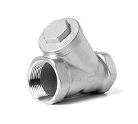 304 Stainless Steel WYE Y Strainer Mesh Filter Valve, BSP Female Inline Strainer for Fuel Air Liquid Oil Gas - 3/4