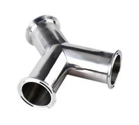 304 Stainless Steel Y Shaped Tee Tri Clamp Fitting - 19mm, 25mm, 32mm, 38mm Pipe OD - Sanitary 3 Way Connector -1pc(32mm)