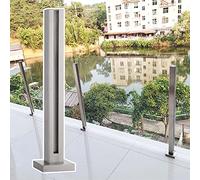 304 Steel Railing Post for Hallway & Balcony Saf at Modern Design Ideal for Outdoor & Indoor Use