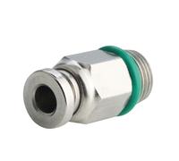 304 SUS Stainless Steel Full Metal Pneumatic Connector Fittings G1/8" / M6 For 3D Printer 4MM PTFE Tube PC4(PC4-M6,1PCS)