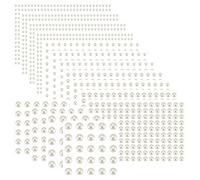 3040 Pcs Pearl Stickers, Self Adhesive White Round Stick on Flat Back Pearls Rhinestone Stickers Sheets for DIY Crafts/Jewels/Clothes/Face/Nail/Hair/Makeup/Festival/Halloween/Christmas Decoration