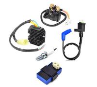 30410 HC4 770 BOX Ignition Coil Voltage Regulator Rectifier Relay Kit Compatible With 300 TRX300 TRX300FW 1993 Year Models Fits Various ATV Models(As Shown)