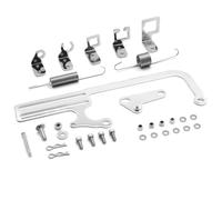 304147 EZ EFI Car Cable Mounting Kit, Black Steel Throttle Cable Bracket, Adjustable Compatible with GM 700R4 Automatic Transmission (CHROME)