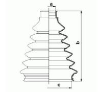 LÖBRO 304684 CV boot kit, drive shaft