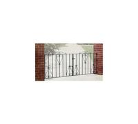 (3048mm GAP x 914mm High) Classic Budget Scroll Metal Driveway Gates