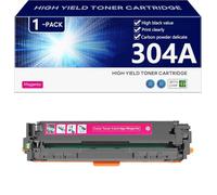 304A CC530A CC531A CC532A CC533A Toner Cartridge High Capacity Replacement for HP Color laserJet CP2020 2024 2025 2026 2027 2024n 2024dn 2025n 2025dn 2025x 2026n Printer,Magenta-1 pack