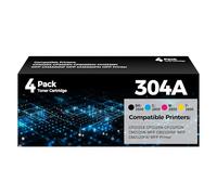 304A Toner Cartridges 4Pack Replacement for HP 304A HP304A BK/C/M/Y CC530A | CC531A CC532A CC533A Toner Use for Color Laser jet CP2025 CM2320FXI MFP CM2320nf CM2320n MFP Color CP2025dn CP2025n Printers