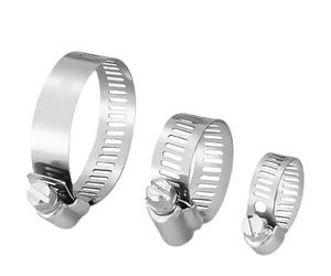 304SS Adjustable Hose Clamp Clips Assortment for Home and Industrial Use - Reusable Worm Gear Devise(232-254mmx5pcs)