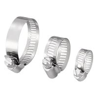 304ss Adjustable Hose Clamp Clips Assortment - Heavy Duty Worm Gear Hose Clamps for Home and Industrial Use(27-51mmx10pcs)