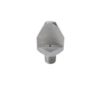 304SS Deflected Narrow Angle V Jet Flat Fan Spray Nozzles,15-50 Degree Angle 1/8-3/4 BSPT Male Nozzle(1l4 Medium 2.9mm)