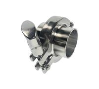 304SS Sanitary Flange Pipe Weld Ferrule Set with Tri Clamp and Gasket - Heavy Duty for Beer, Dairy, Pharmacy(51mm)