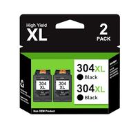 304XL Ink Cartridges Black Replacement for HP 304 Ink Cartridge 304XL Ink | 2Black 304XL Black Ink Compatible for Envy 5020 5010 5030 5032 5000 DeskJet 3720 2600 2633 2632 3760 3750 3762 2630 2620 2622