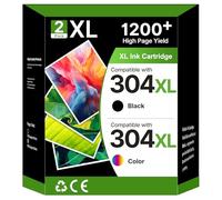 304XL Printer Ink 1Black 1Tri-Colour Replacement for HP 304 Ink Cartridges