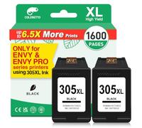 305 XL Black Ink Cartridges for HP Envy 6000e 6032e 6020e 6022e 6432e 6430e | Envy 6032e 6000e 6020e 6022e Envy pro 6420e 6430e for HP 305XL Printer Ink Replacement 2 pack