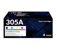 305A Toner Cartridge 4-Piece Combo Pack 305X CE410A CE410X | Compatible for HP LaserJet Pro 400 color M451dn 451nw M475dn Pro 300 MFP M375nw M351a M451 M475 M351 M375 Series Printer
