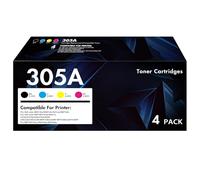 305A Toner Cartridge 4-Piece Combo Pack Replacement for HP 305A 305X CE410A CE411A CE412A CE413A Toner for HP Laserjet Pro 400 Color MFP M451nw M475dn M451dn M476nw M351 M375 M451 M475 Series Printer