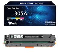 305A Toner Cartridge Replacement for HP 305A CE410A CE411A CE413A CE412A for HP LaserJet Enterprise 300 Color M351 MFP M375nw 400 Color M451nw M451dn M451dw MFP M475dn M475dw,BK-1 Pack