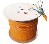 305m CAT7 Low Smoke Foil Shielded Cable | Pure Copper Solid Core 23 AWG S/FTP Ethernet | 40 Gigabit Network Internet Data Reel Drum | Low Smoke Zero Halogen