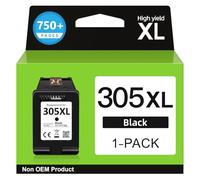 305XL Ink Cartridge Black-750+ Pages, Replacement for HP 305 Black Ink Cartridges Original, Printer Ink 305 for HP DeskJet 2810e Ink Cartridges 2800e 2820e 2700 2710e Plus 4100 4120 Envy 6000 6020e