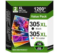 305XL Ink Cartridges Replacement for HP 305 Ink Cartridges Black and Colour, Printer Ink 305 XL for HP 305XL for DeskJet 2700 2710e 2720e Plus 4100 4120e Envy 6000e 6010e 6020e 6030e 6032e Pro 6400
